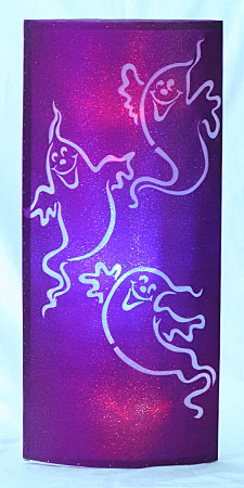 18 Inch Purple Color Changing Ghost Lantern